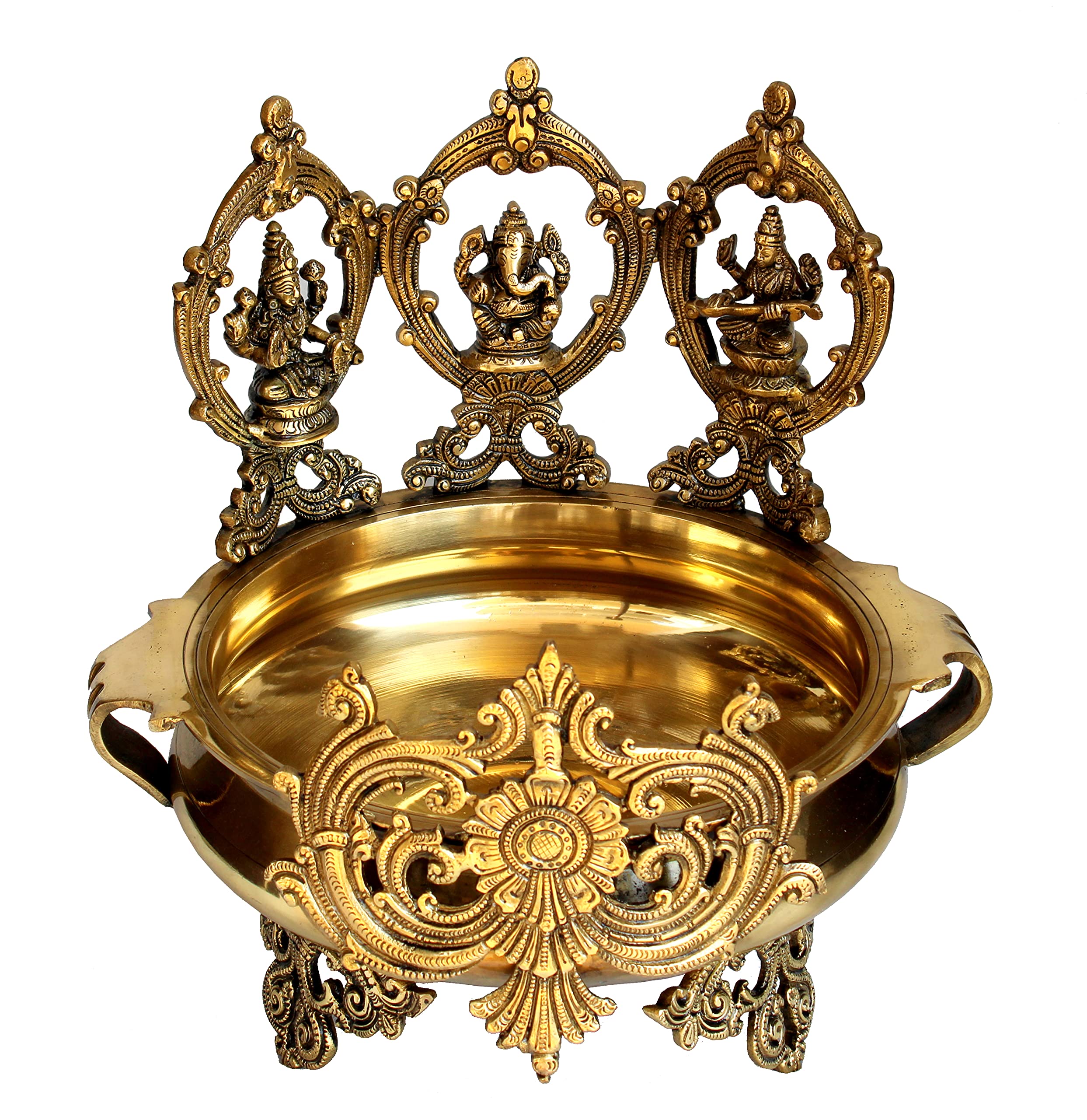 eSplanade - Ethnic Design Decorative Brass Urli Traditional Bowl Showpiece | Home Decor |