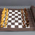 StonKraft - 19" x 15" (Chess Board Size 12" x 12") Roll-Up Leather Chess Set with Wooden Chess Pieces | Comes with Innovative Carry Pouch