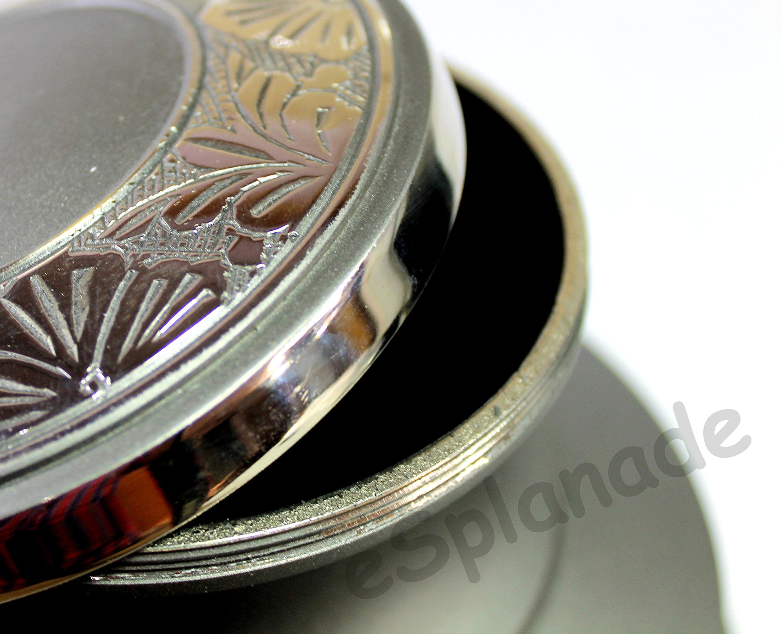 eSplanade Brass Cremation Urn Memorial Jar Pot Container | Full Size Urn for Funeral Ashes Burial | Engraved Metal Urn |