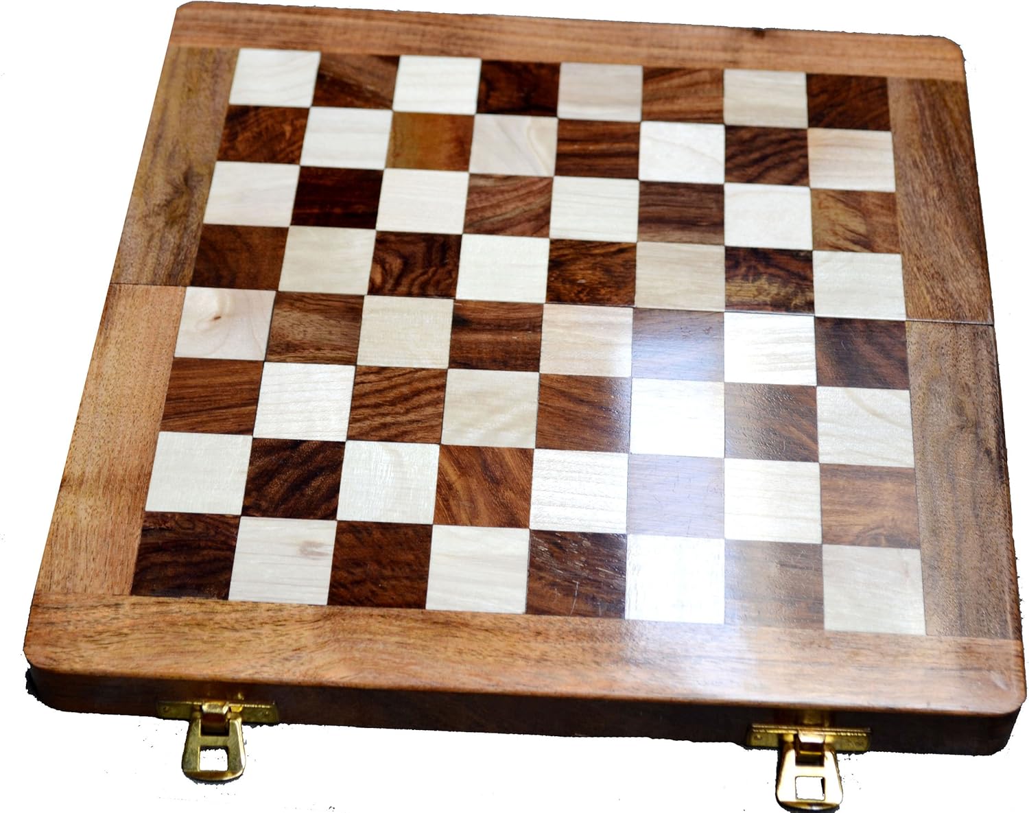 StonKraft 10" x 10" Wooden Chess Game Board Set + Wooden Chess Pieces