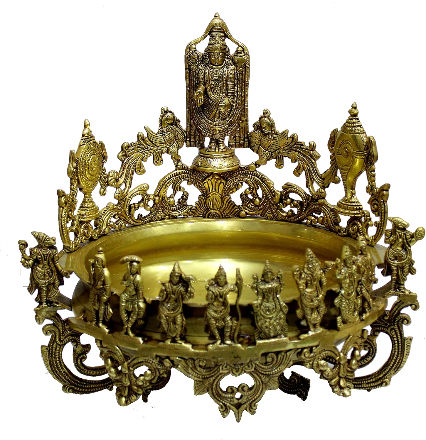 eSplanade - Ethnic Design Decorative Brass Urli Traditional Bowl Showpiece | Home Decor |