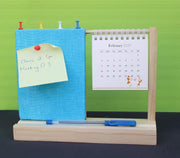 IVEI Warli Desk Calendar with Pin Board - Desk Organizer - Utility Desktop Calendar - Table Top Calendar Set - Desk Calendar Holder with Pin Board for Home, Office Desk Decor, Study Room