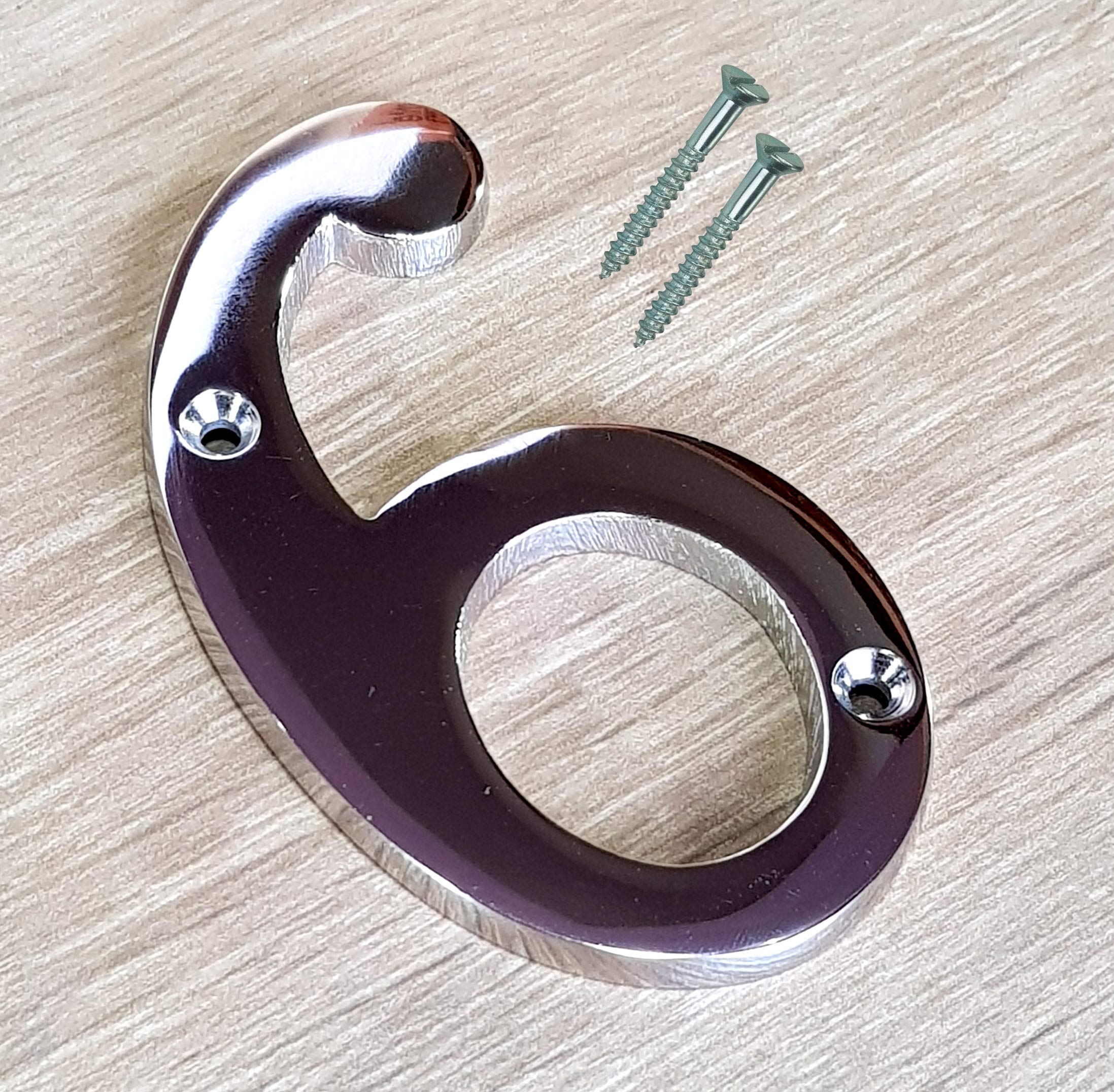 eSplanade 4" Brass House Hotel Door Number Plaque Sticky Numeric Numerical Digit 0-9