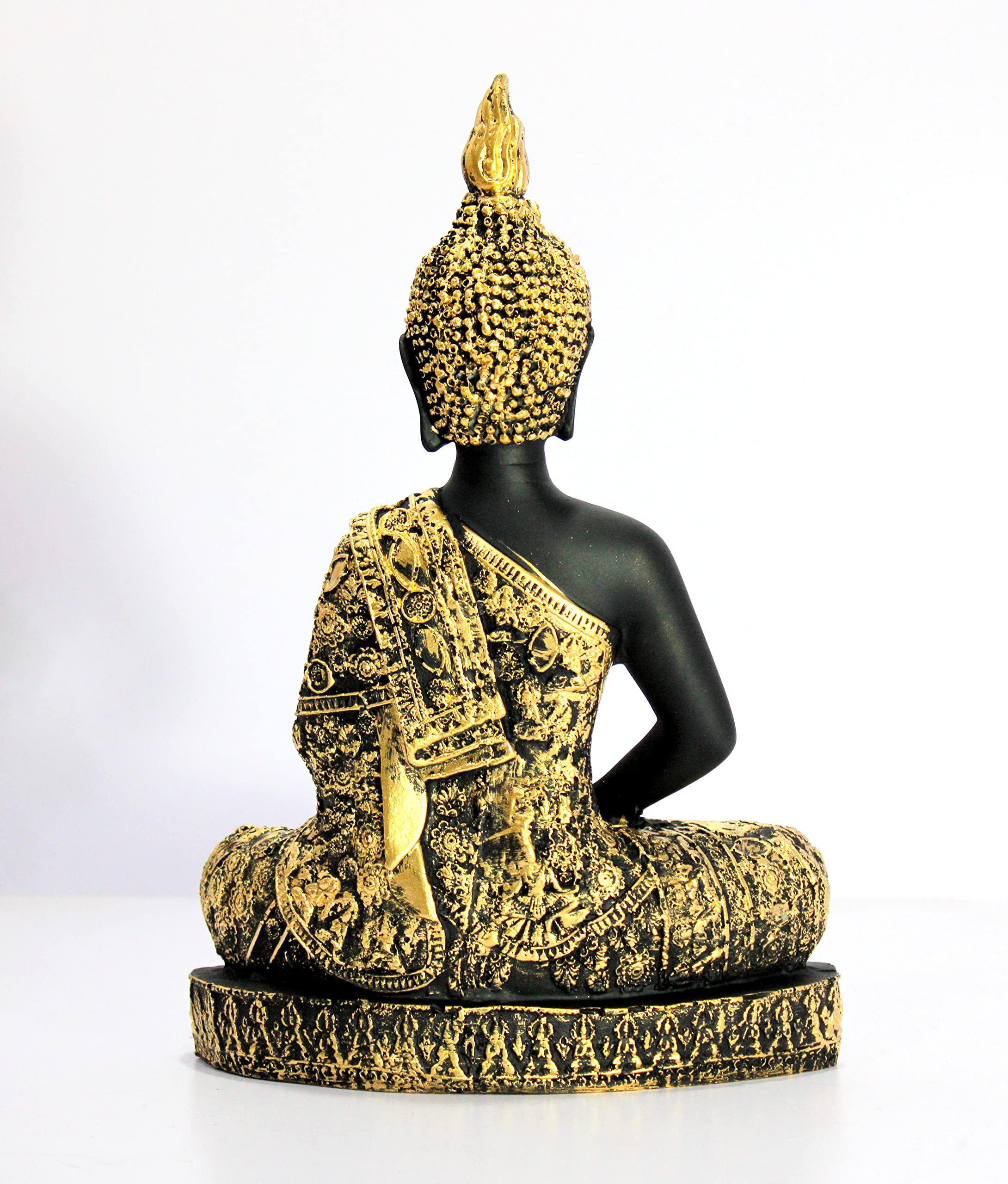 eSplanade Meditating Buddha Statue for Home Decor | Resin Sitting Buddha Showpiece for Living Room, Office Table or Desk, Shelf | Tibetan Buddhist Idol | Zen and Yoga Figurine