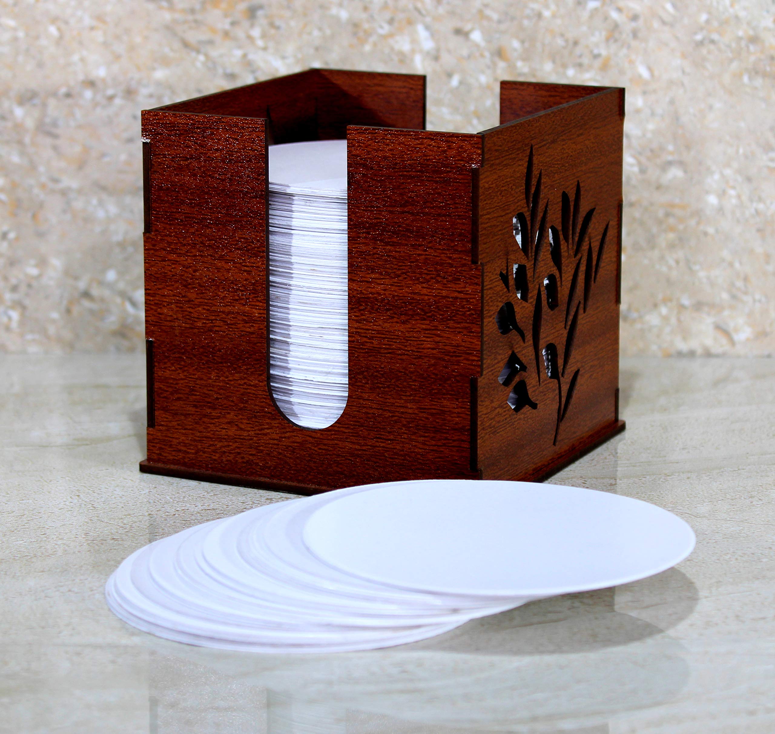 eSplanade Disposable Paper Coasters - Use and Throw Reversible Paper Coasters