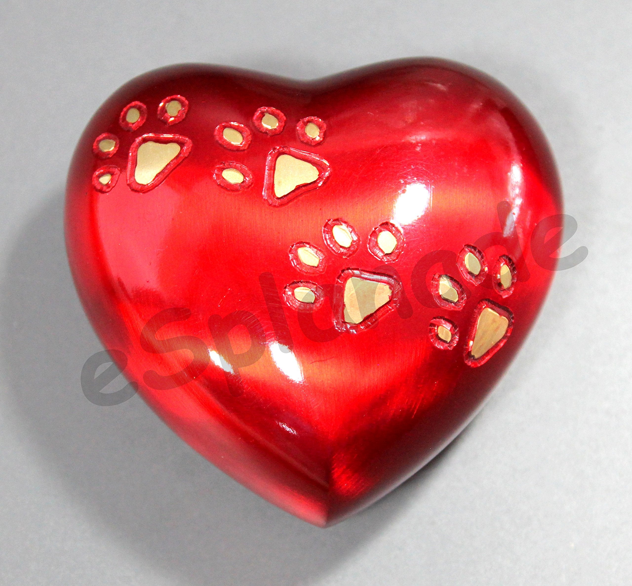 eSplanade cat Dog pet Cremation Mini Heart urn Keepsake Memorial | Small urn for Ashes Funeral Burial