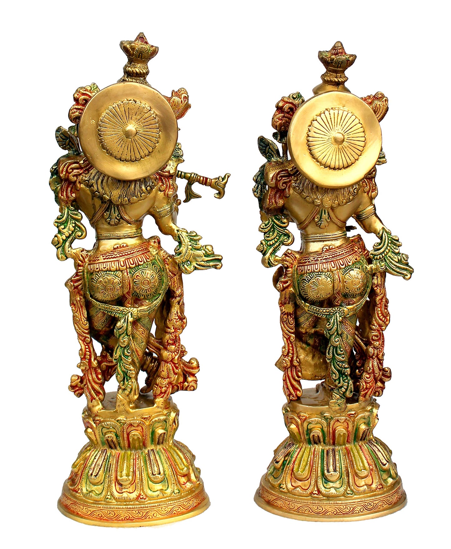 eSplanade - Brass Radha Krishna - Big Size - Brass Radha Idol Statue Sculpture (21") (Krishna Antique)