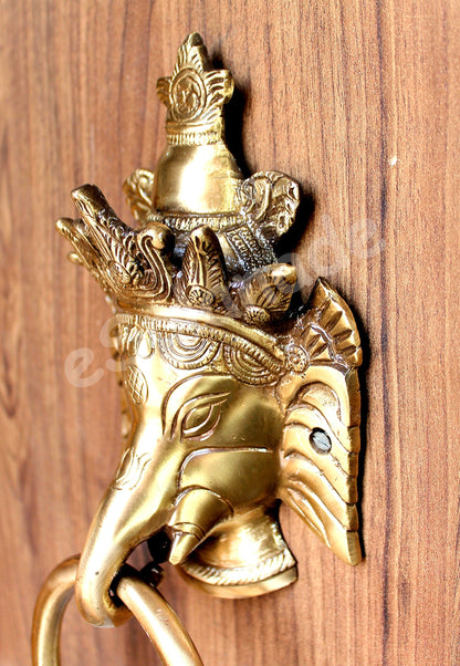 eSplanade Horse Rabbit Reindeer Elephant Brass Door Knockers | Door Decor Accessories | Brass Gate Knockers (Reindeer)