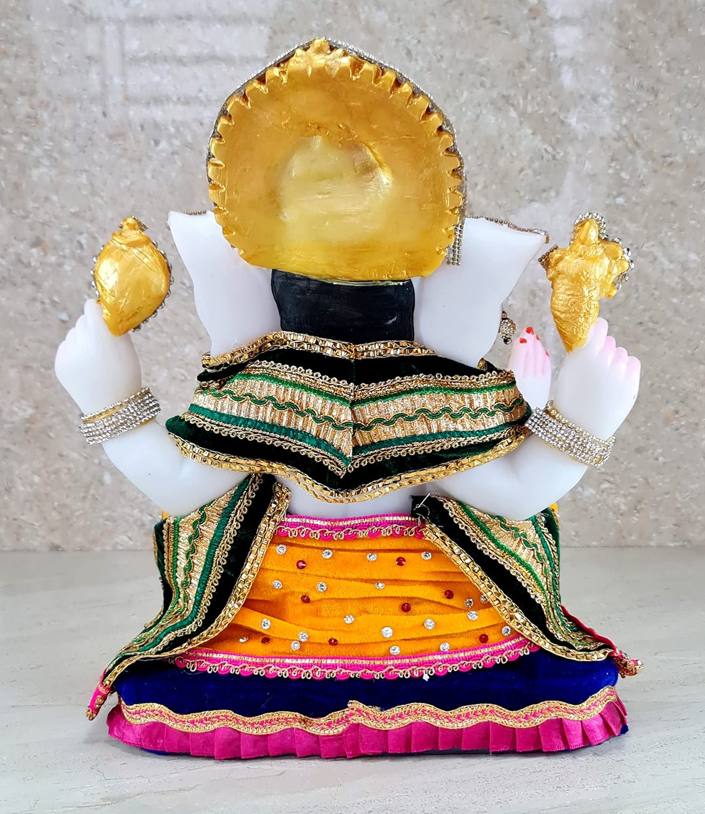 eSplanade Resin Ganesh Ganesha Ganpati Murti Idol Statue Sculpture | Pooja idols | Home Decor - 13.25" Inches - Big Size