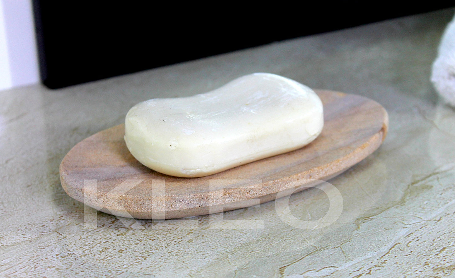 KLEO Soap Dish - Rigged Design | Water Absorbent | Soap Holder | Soap Tray | Soap Case | Luxury Bath Accessories