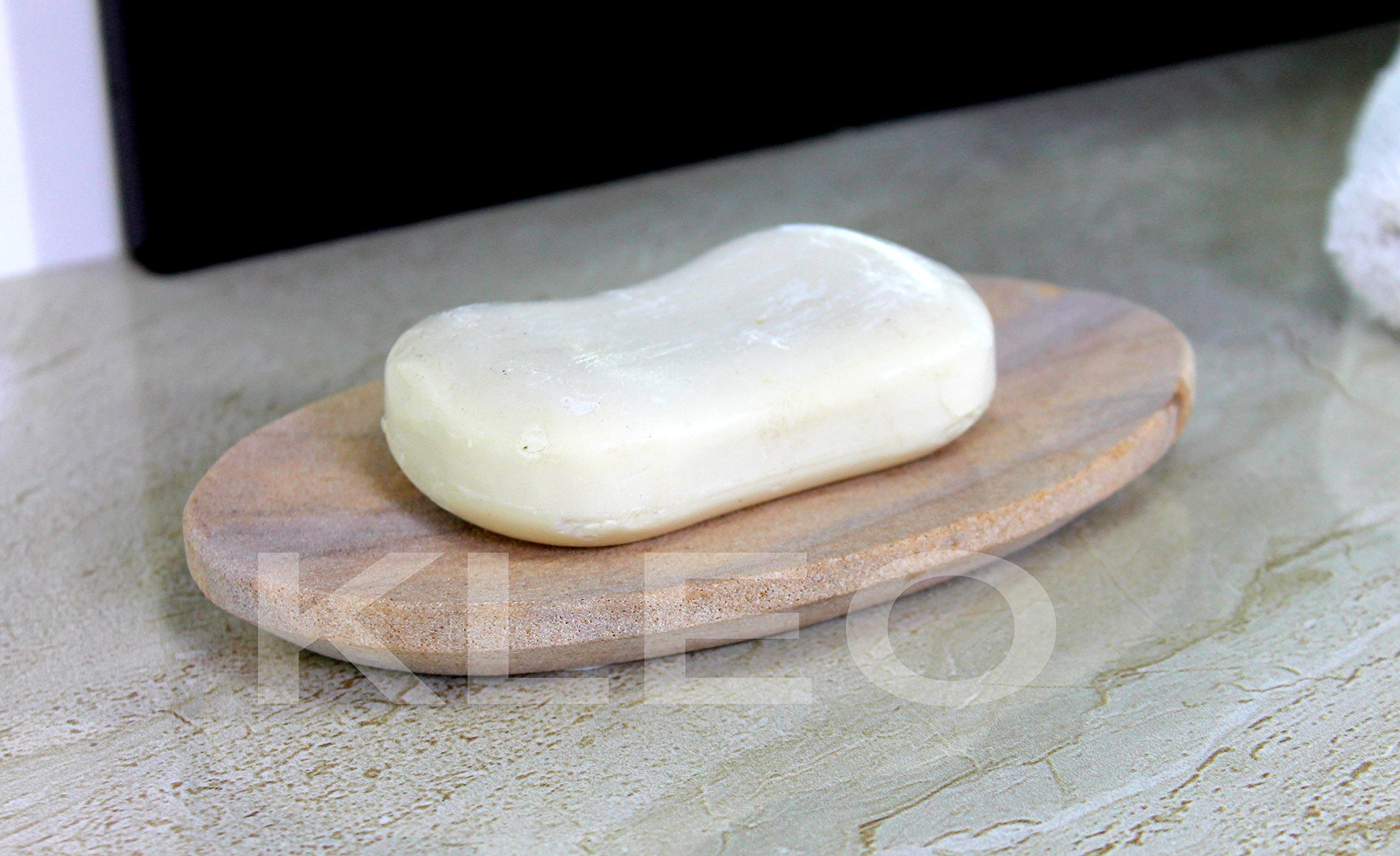 Natural Water Absorbent & Rigged Soap Dish Soap Holder made of Natural Stone - Unique Bath Bathroom Accessories