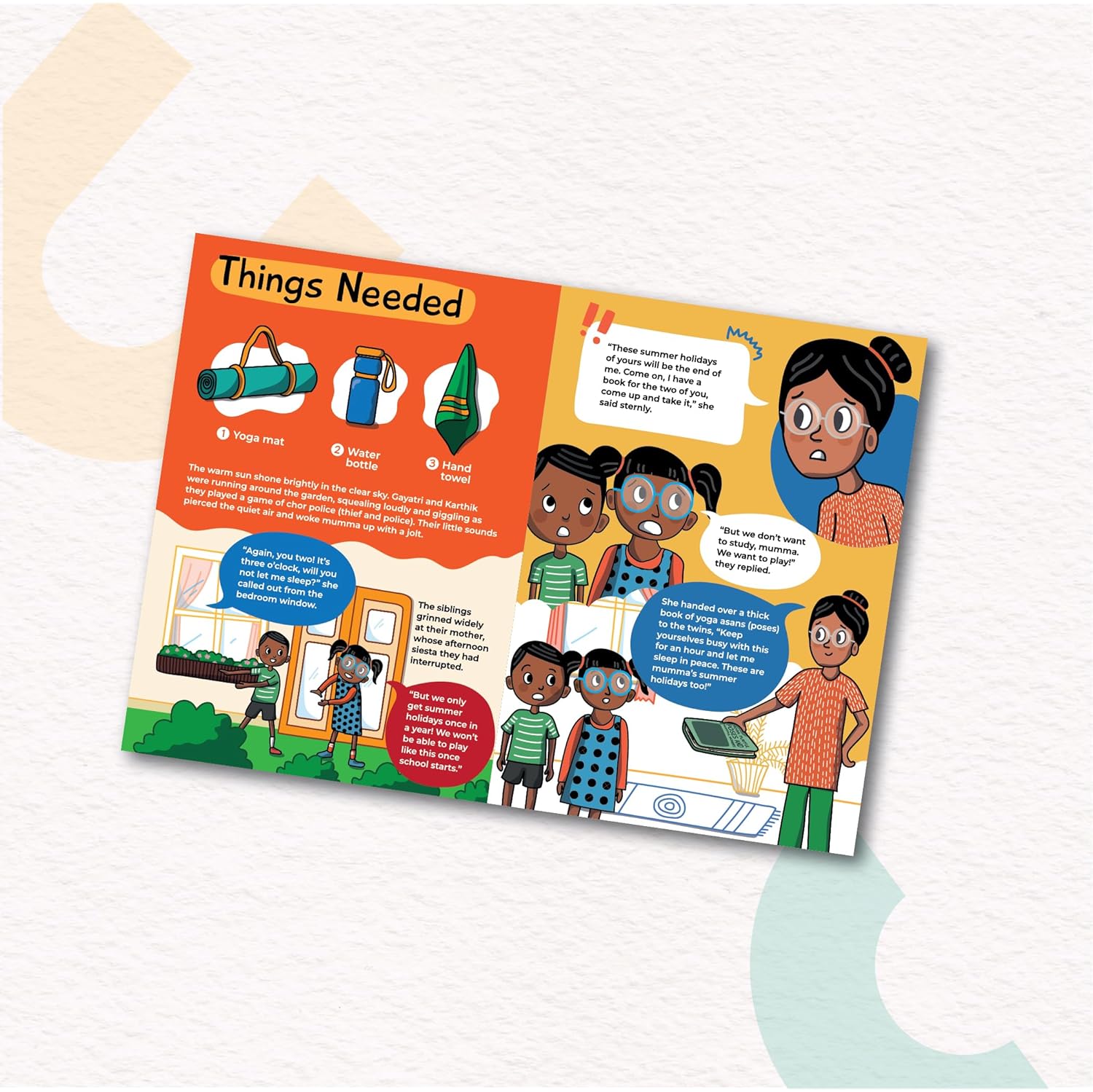 Yug Yoga Book: Playful Poses and Mindful Moments, Kids Books, A Playful Guide to Movement, Mindfulness, and Imagination, Ages 3 - 8 years, Perfect for Gifts for Kids, Books for 2 + year old