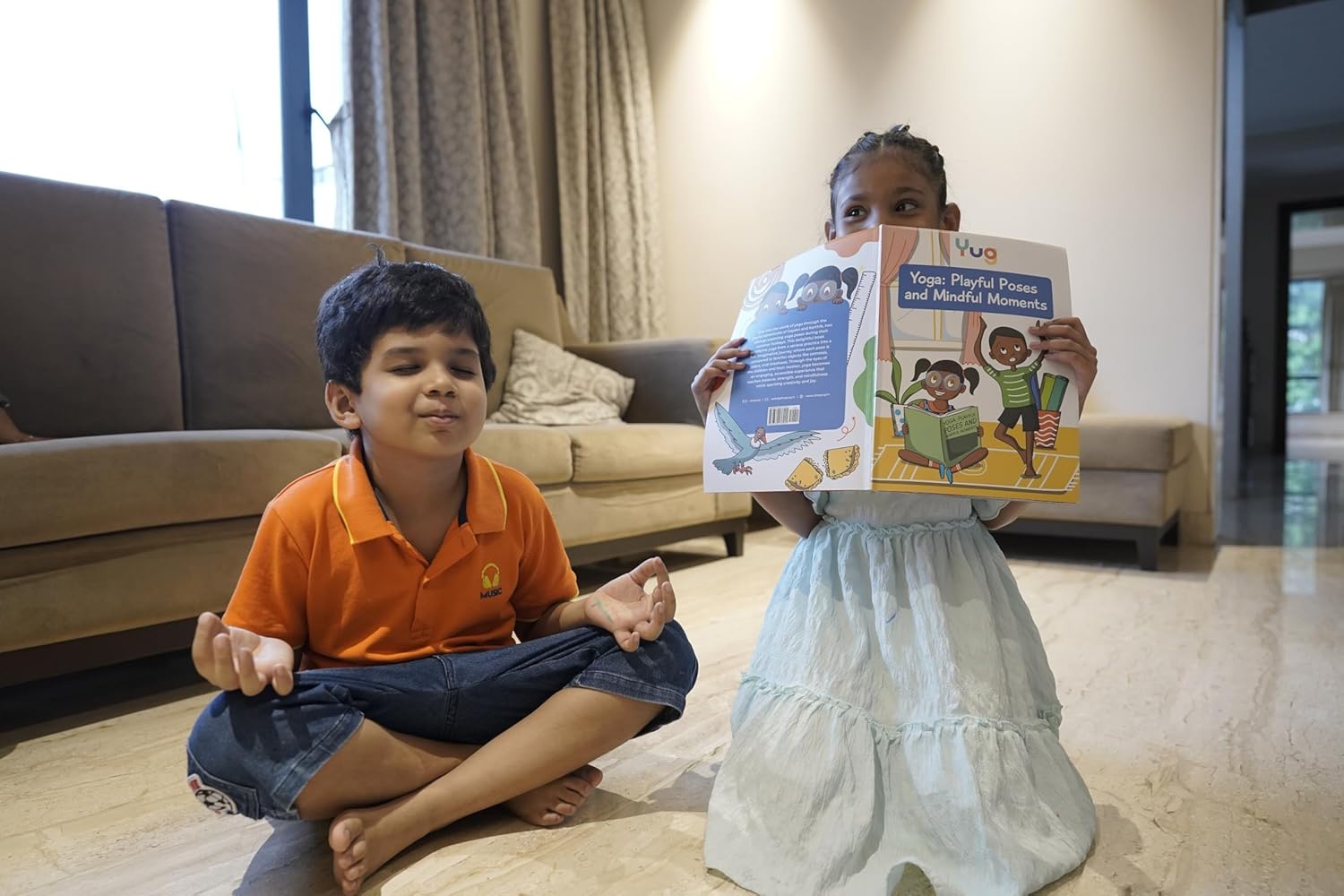 Yug Yoga Book: Playful Poses and Mindful Moments, Kids Books, A Playful Guide to Movement, Mindfulness, and Imagination, Ages 3 - 8 years, Perfect for Gifts for Kids, Books for 2 + year old