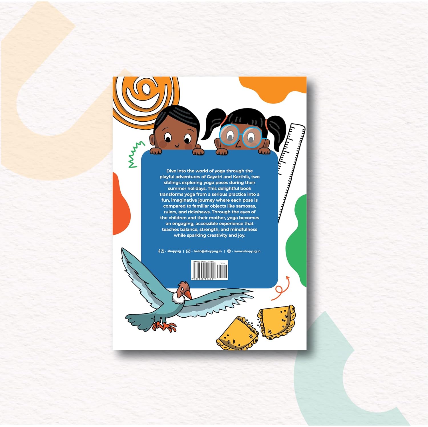 Yug Yoga Book: Playful Poses and Mindful Moments, Kids Books, A Playful Guide to Movement, Mindfulness, and Imagination, Ages 3 - 8 years, Perfect for Gifts for Kids, Books for 2 + year old