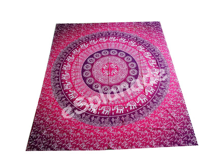 eSplanade Mandala Tapestry India, Queen Indian Mandala Picnic Blanket Bed Sheet Bedspread. ‚Ķ (Pink)