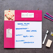 IVEI Pink pin Board and whiteboard Combination - Dry Erase Board - Bulletin Board - Innovative Organizer - for Kids and Adults - Handcrafted Turtle