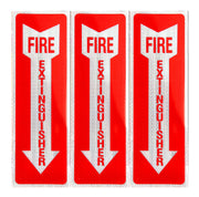 eSplanade Fire Extinguisher Self Glowing Retro Reflective Sign Sticker Decal - Easy to Mount Weather Resistant Long Lasting Ink (Size 4" x 12")