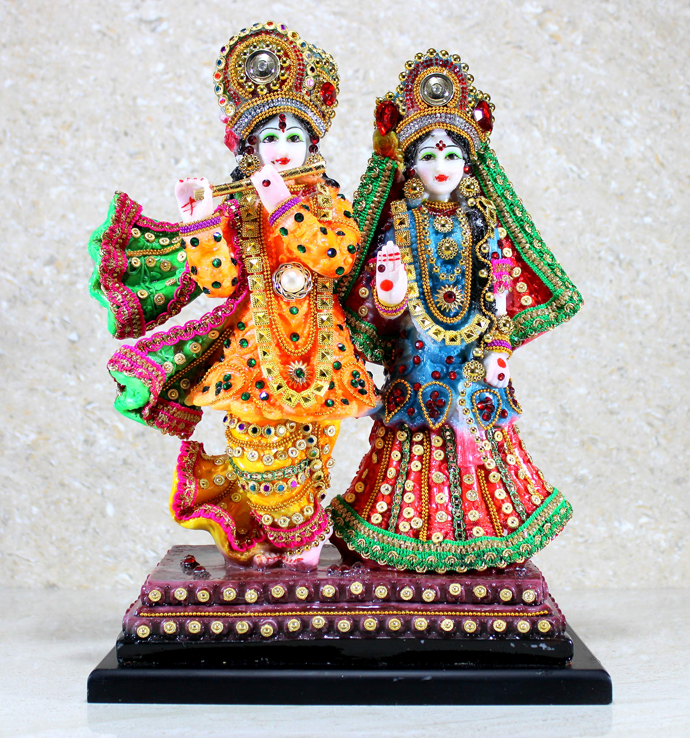 eSplanade Resin Radha Krishna Murti Idol Statue Sculpture for Home Temple and Decor