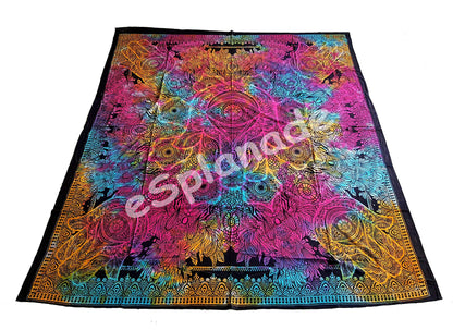 eSplanade Mandala Tapestry India, Queen Indian Mandala Picnic Blanket Bed Sheet Bedspread. (Palm Tapestry)