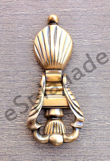 eSplanade Colonial Style Brass Door Knocker, Yellow