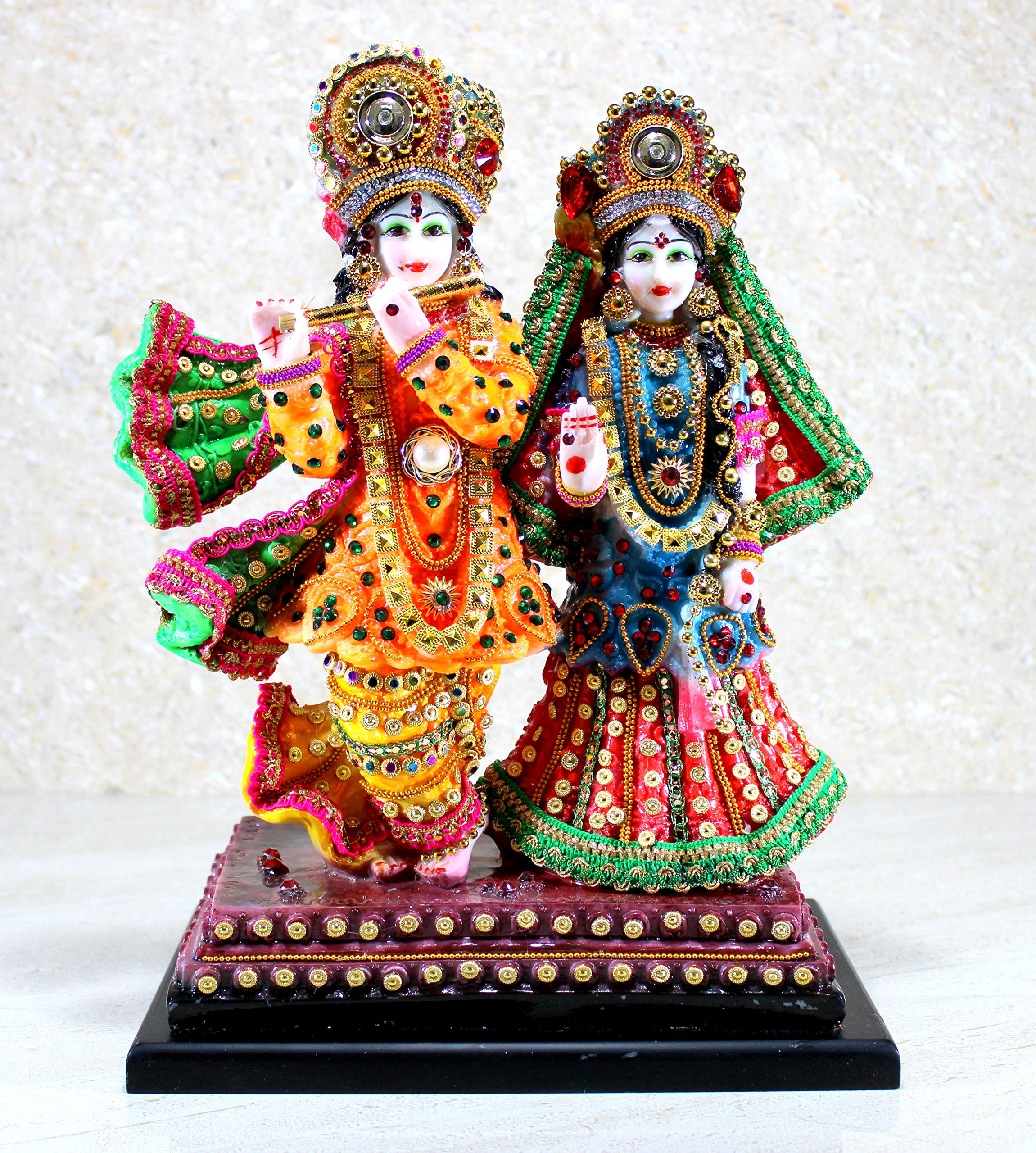 eSplanade Resin Radha Krishna Murti Idol Statue Sculpture for Home Temple and Decor