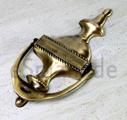 eSplanade Colonial Style Brass Door Knocker, Yellow