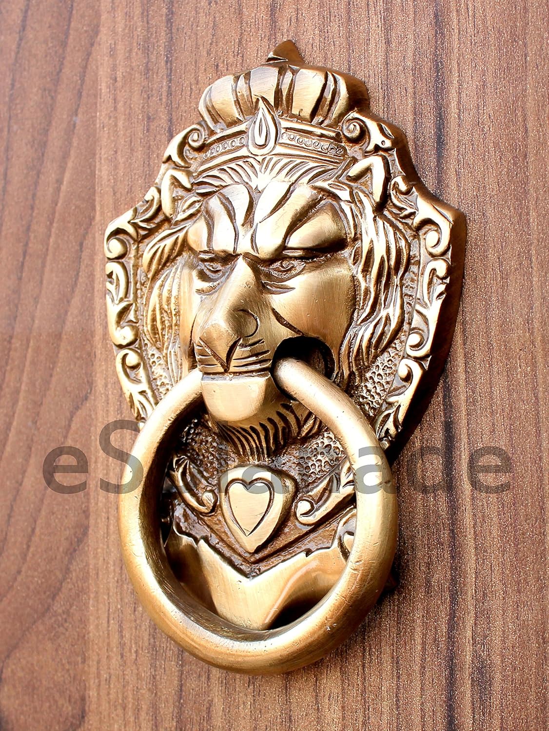 eSplanade Vzn277 Lion Mouth Door Knocker Design, Yellow