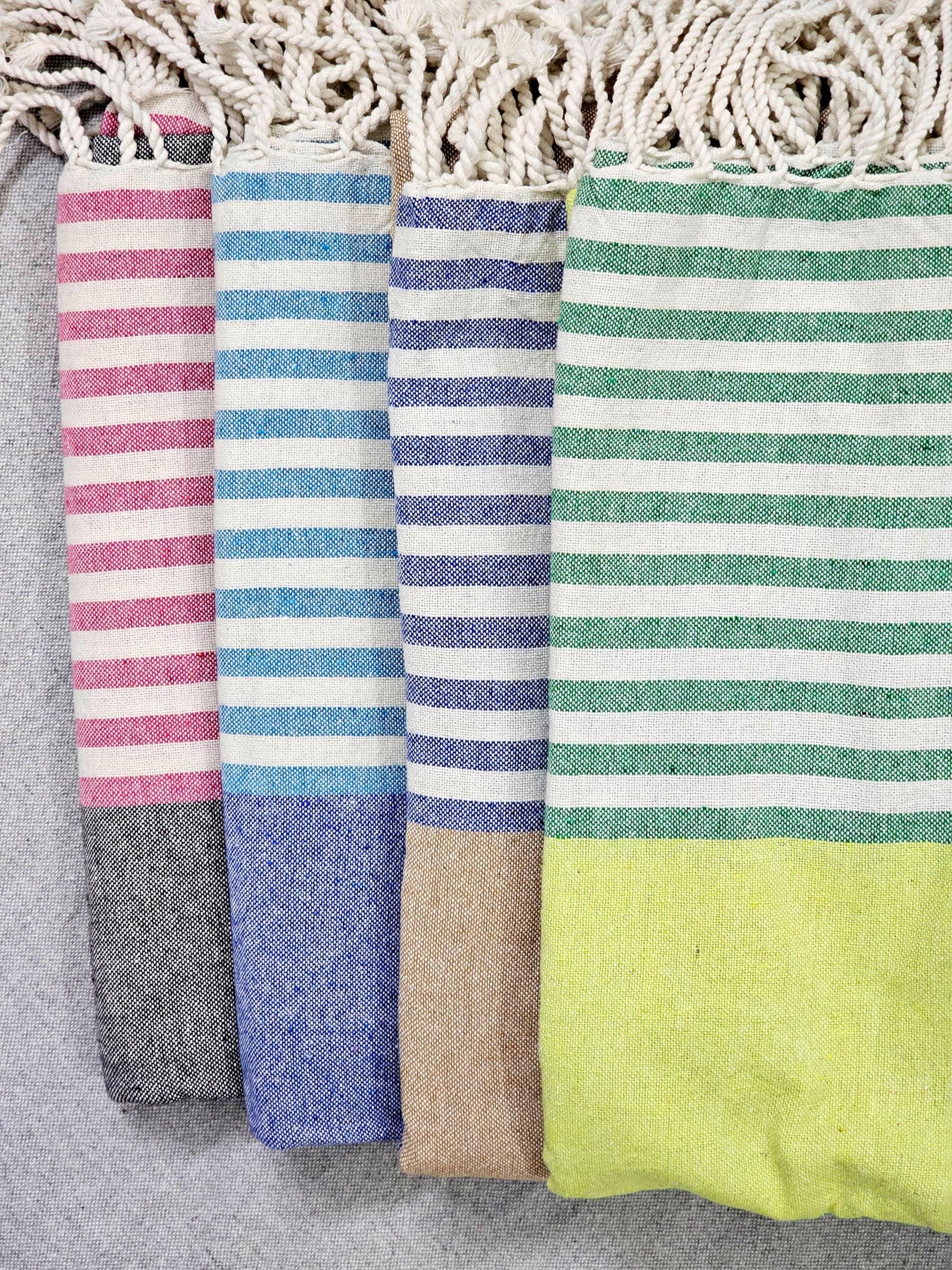 Turkish Beach Towel |100% Cotton Bath Towel | Ultra-Absorbent, Pool, Travel, Quick-Dry, Lightweight, Oversized, Sandproof| Fast Drying | Multi-Purpose Towels | Striped