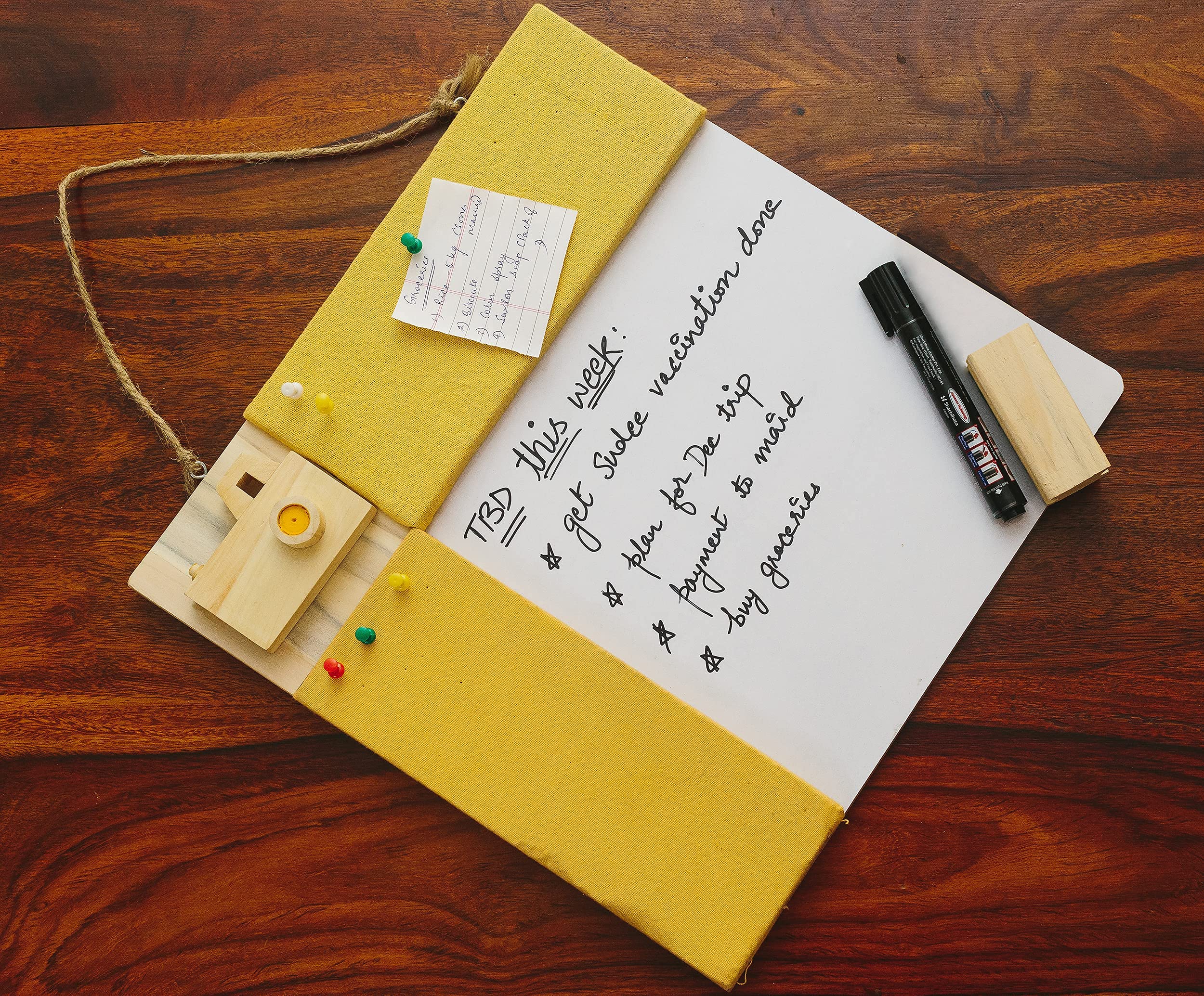 IVEI Pinboard + Whiteboard (Camera - Yellow)