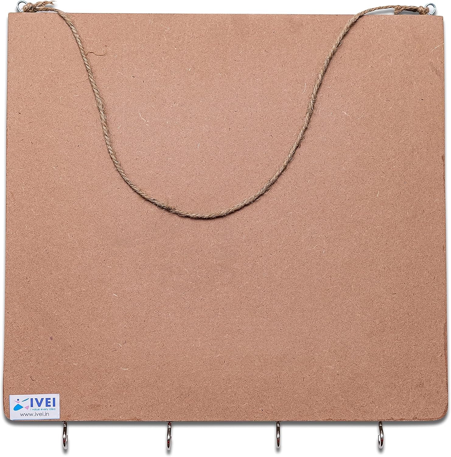 IVEI Wooden Pinboard with Keyhooks - Blue, Brown