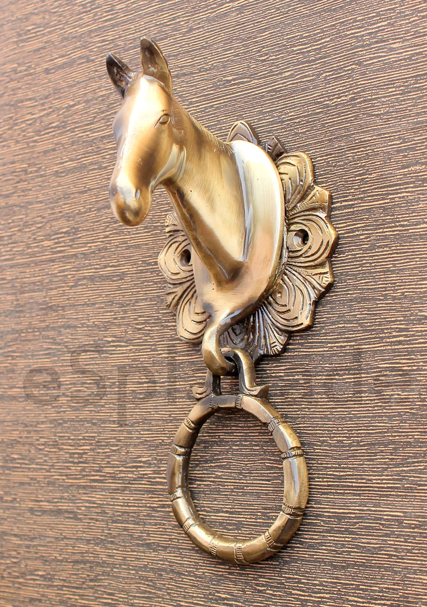 eSplanade Horse Rabbit Reindeer Elephant Brass Door Knockers | Door Decor Accessories | Brass Gate Knockers (Reindeer)