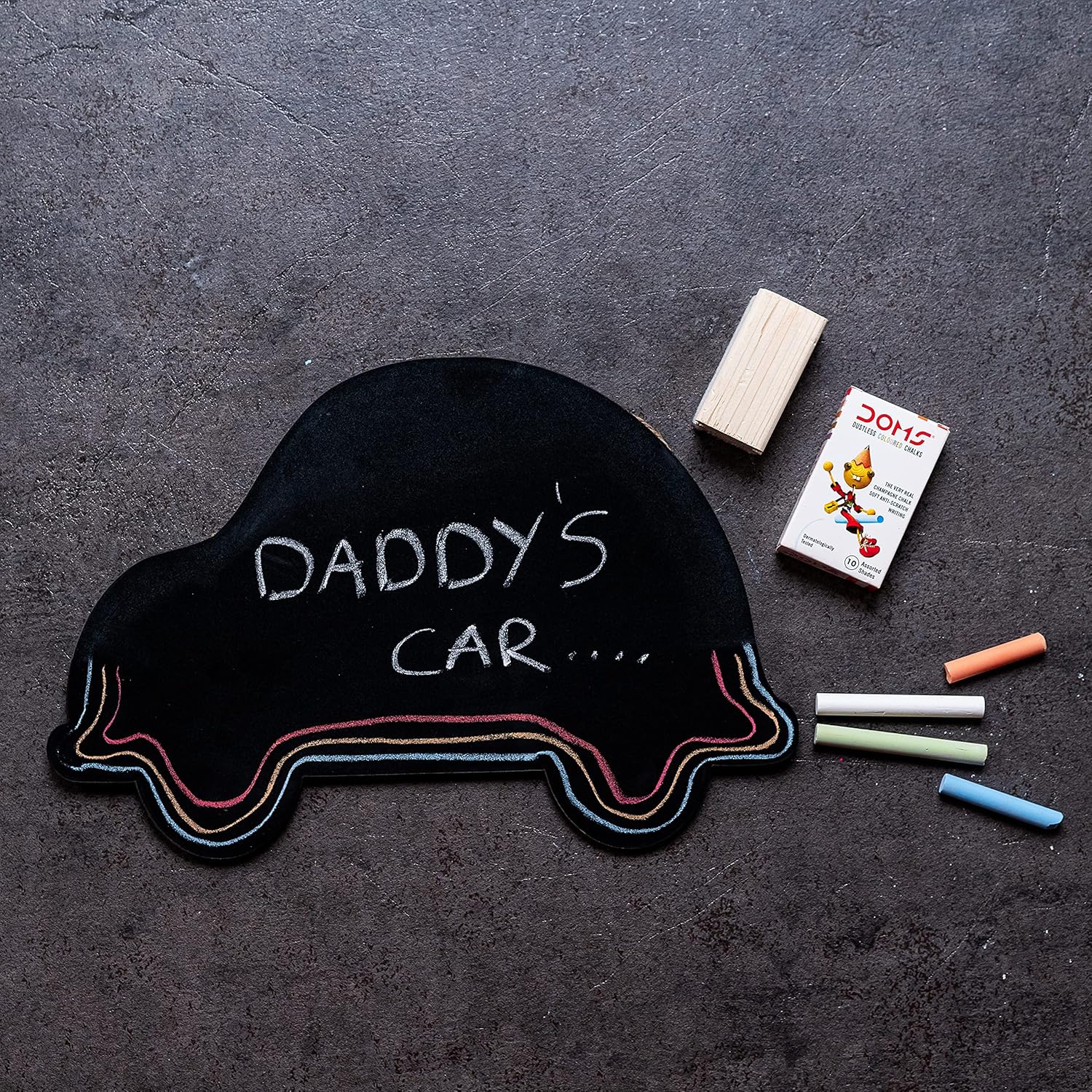 IVEI Black Board, Chalkboard, Slate Board-Kids Room decor- School Utility-Learn with Fun