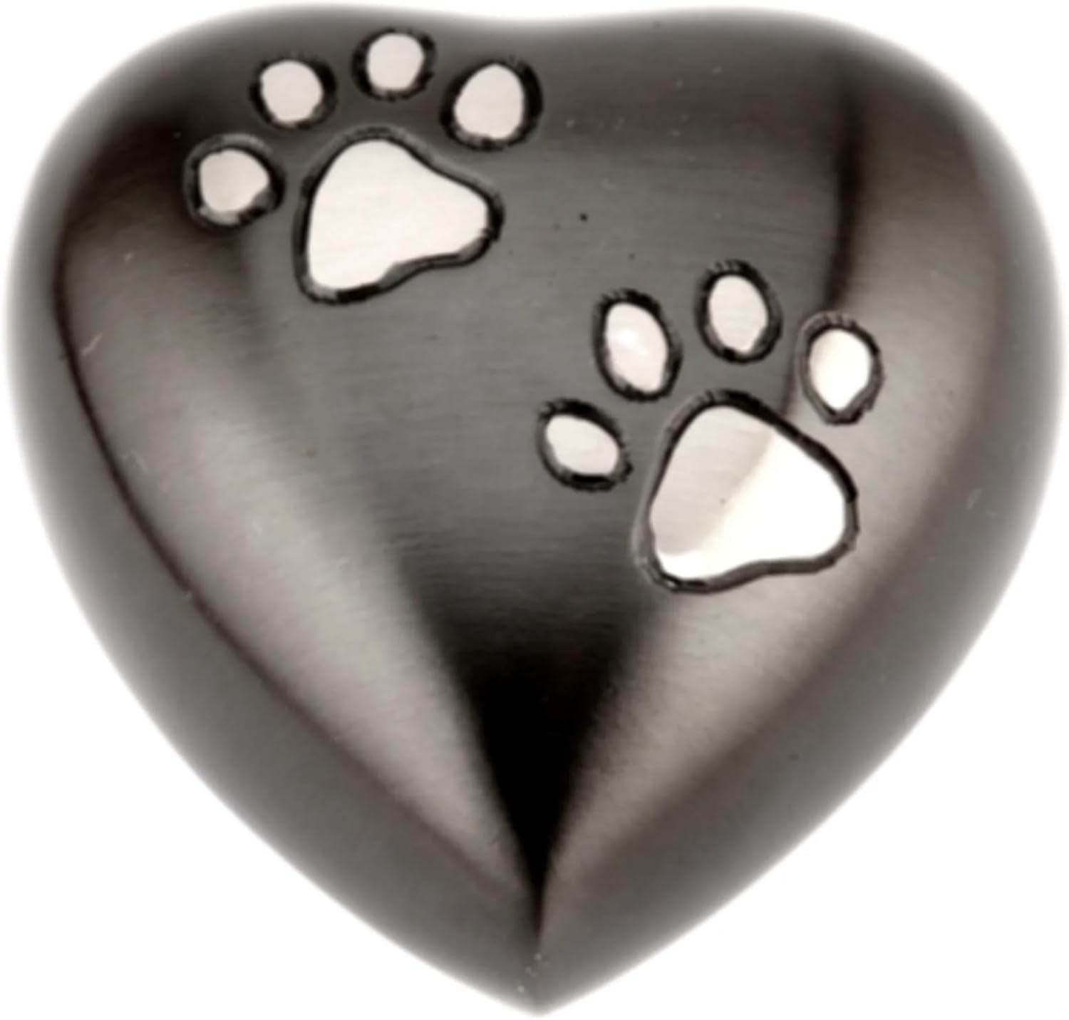 Pet Cremation Memorial Heart Keepsake Urn Chertsey Black 3"