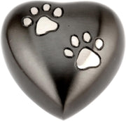 Pet Cremation Memorial Heart Keepsake Urn Chertsey Black 3"
