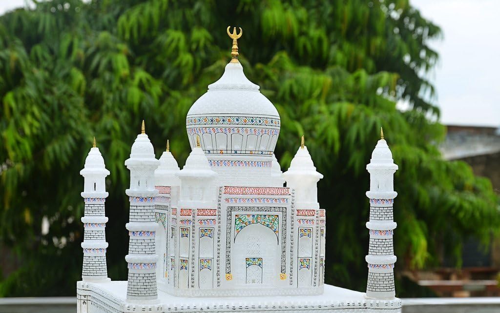 StonKraft Stone 6" Indian White Marble Agra Taj Mahal Tajmahal Replica Reconstructed Model