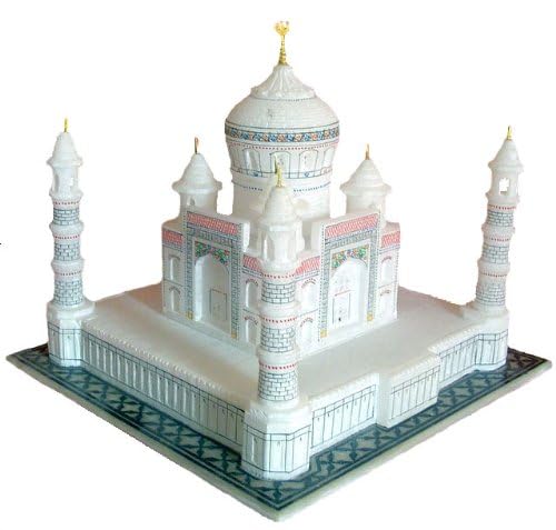 StonKraft Stone 6" Indian White Marble Agra Taj Mahal Tajmahal Replica Reconstructed Model