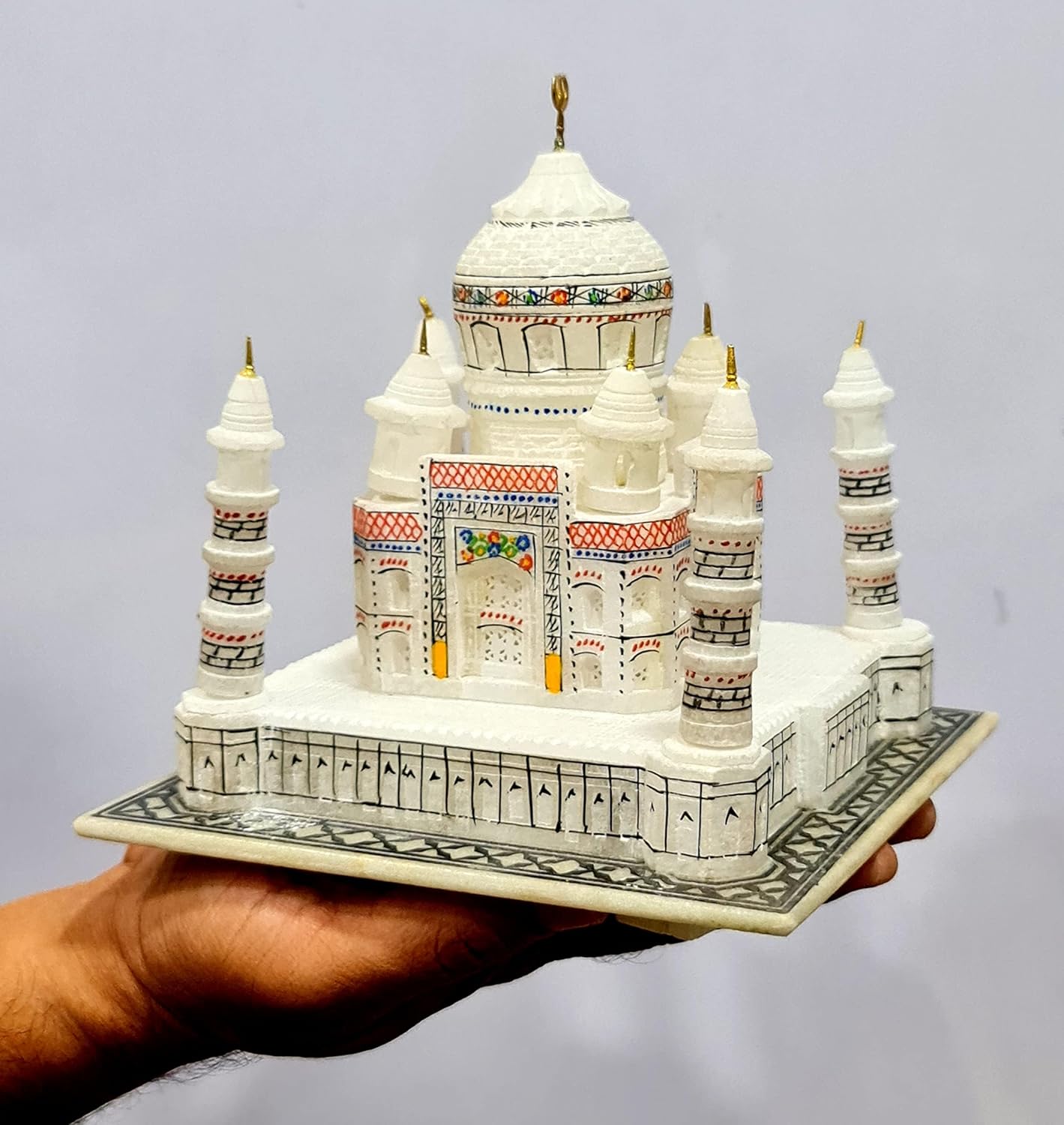 StonKraft Stone 6" Indian White Marble Agra Taj Mahal Tajmahal Replica Reconstructed Model