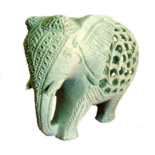 StonKraft Marble Soapstone Carved Elephant - Baby Inside Mother's Tummyarble Soapstone Carved Elephant - Baby Inside Mother's Tummy (6 inches)