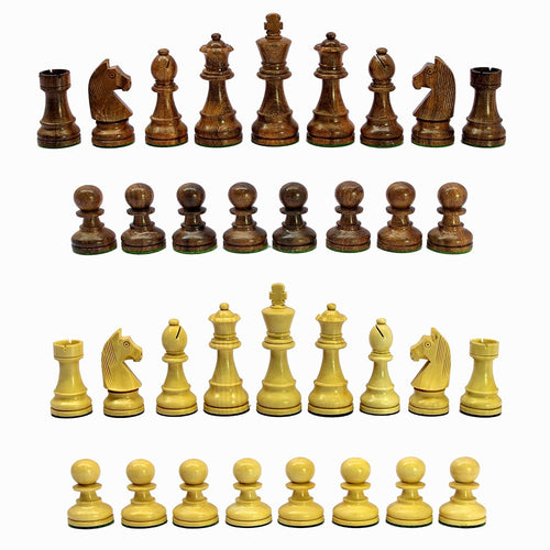 StonKraft Staunton Style Wooden Chess Pieces Chessmen Chess Coins (3.75