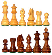 StonKraft Staunton Style Wooden Chess Pieces Chessmen Chess Coins (3.75" King), All Age, Brown