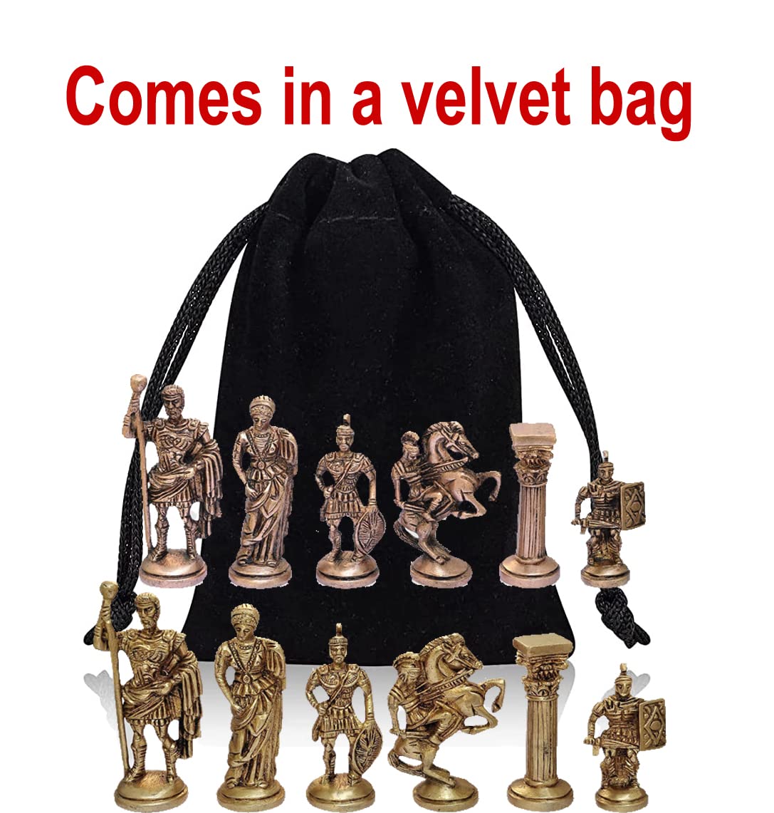 StonKraft Chess Pieces Chess Coins Pawns Chessmen, 3.5", Brass