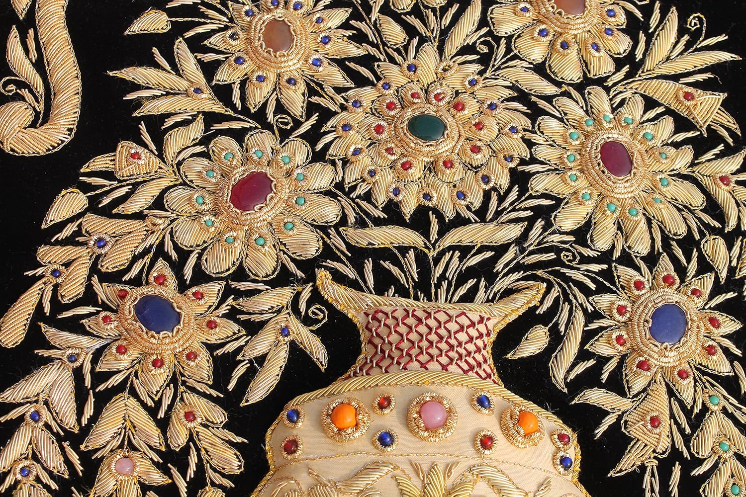 StonKraft Velvet Wall Hanging (18x24 inch, Golden)