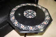 StonKraft 24" Handcrafted Marble Pietre Dure Pietra Dura Table Top with Inlay Work (Without Stand)