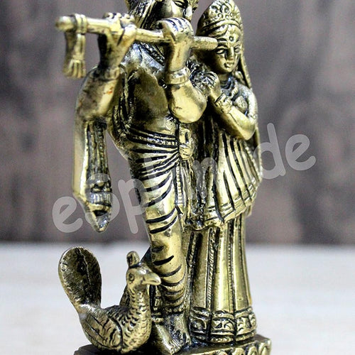 StonKraft Brass Radha Krishna Murti Idol Statue Sculpture (6