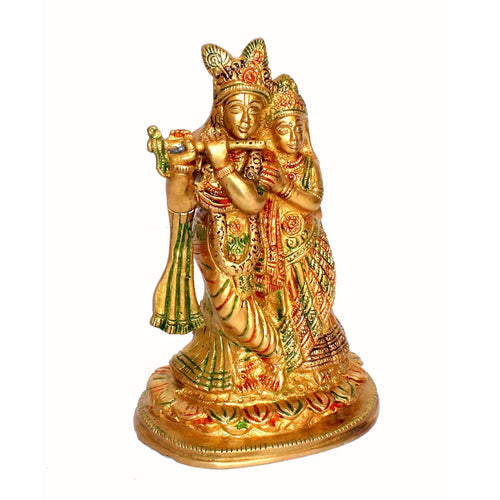 StonKraft Brass Radha Krishna Murti Idol Statue Sculpture (6.75
