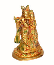 StonKraft Brass Radha Krishna Murti Idol Statue Sculpture (6.75")