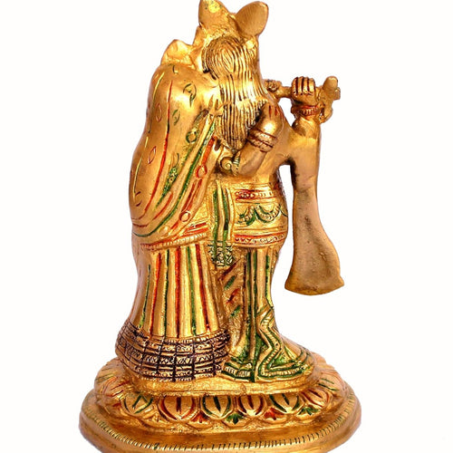 StonKraft Brass Radha Krishna Murti Idol Statue Sculpture (6.75