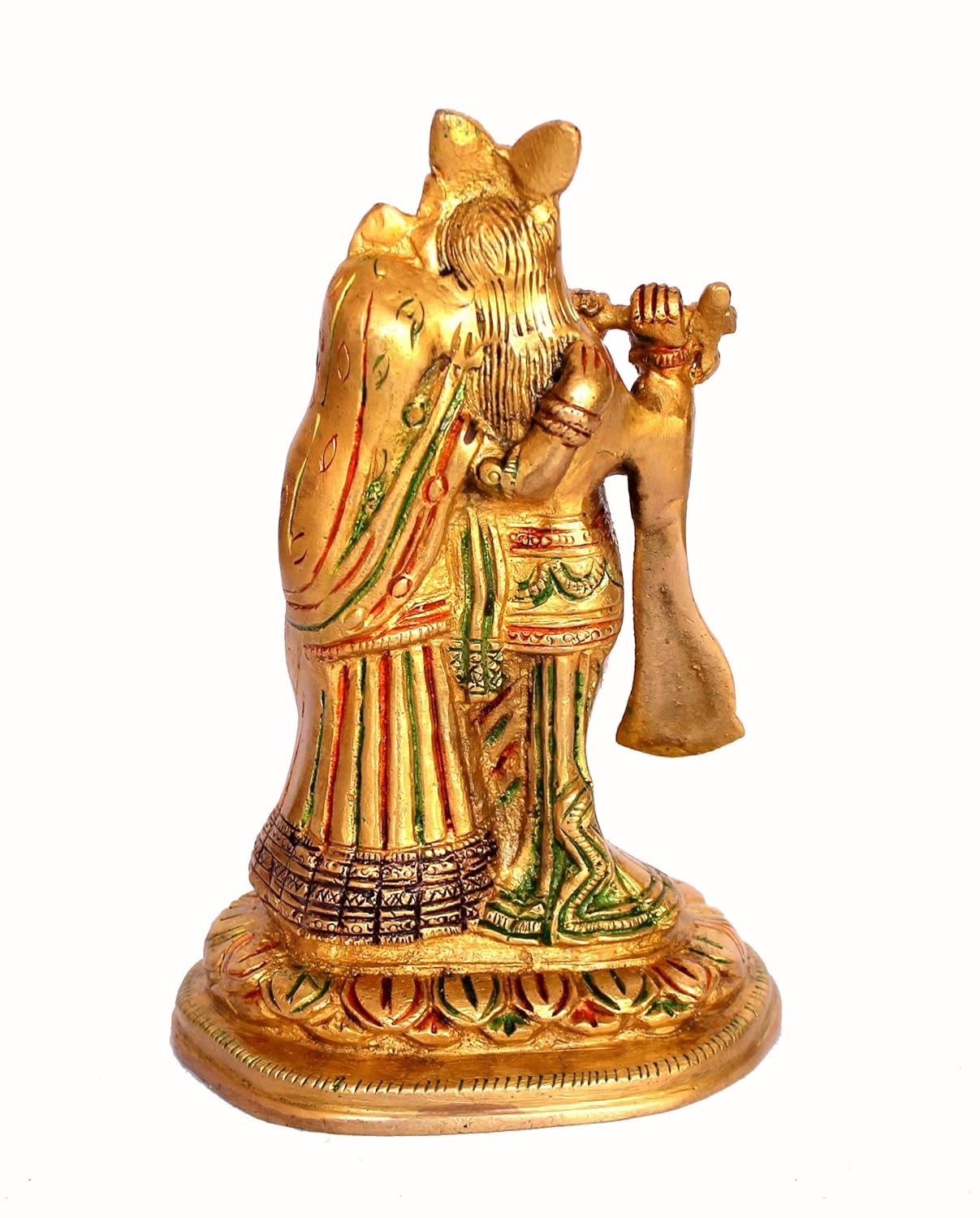 StonKraft Brass Radha Krishna Murti Idol Statue Sculpture (6.75")