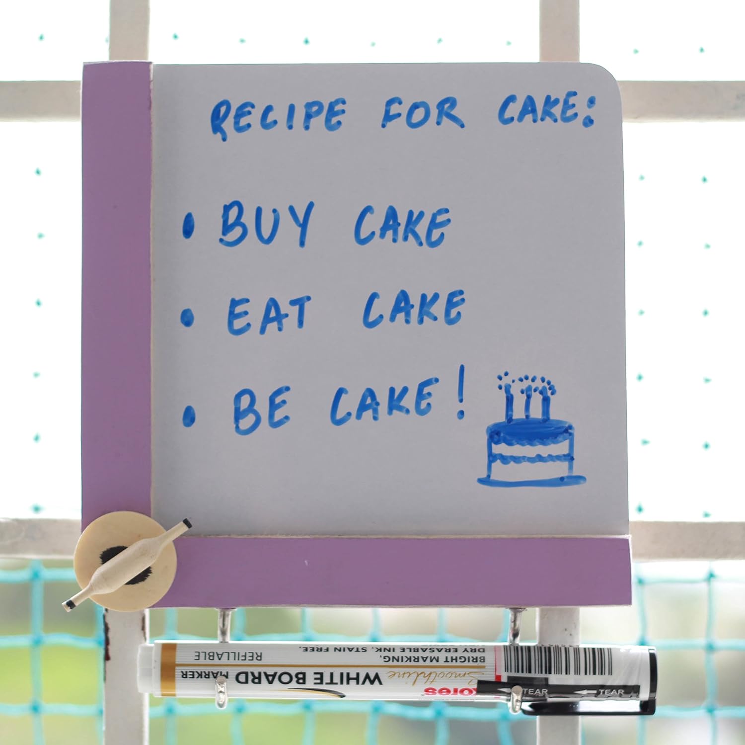 IVEI Utility Fridge Magnet with a Dry Erase Board - Budget Gifts - Unique Ideas - whiteboard (Rolling Pin, Purple)