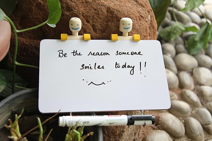 IVEI Utility Fridge Magnet with a Dry Erase Board - Budget Gifts - Unique Ideas - whiteboard (Peeping Figures, Yellow)